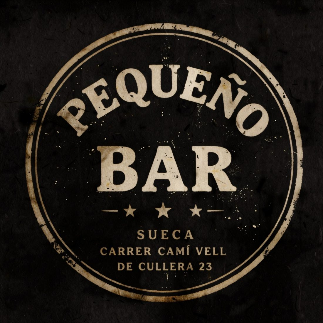 Sello vintage Pequeño Bar generado con IA